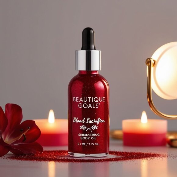 Halloween Red Sacrifice Shimmering Body Oil - Picture 1 of 3